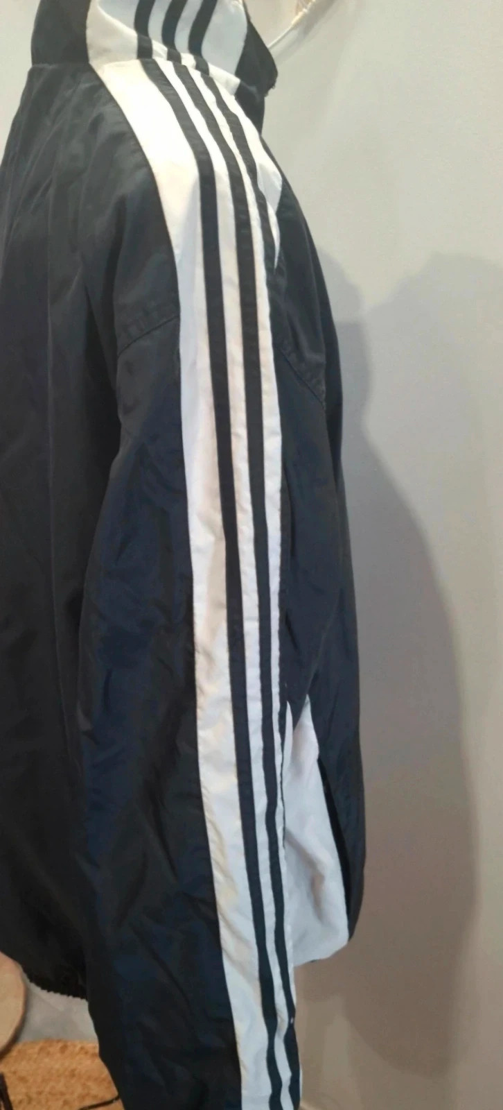 Adidas vintage coupe-vent noir 3 bandes taille L – adidas – taille L 5