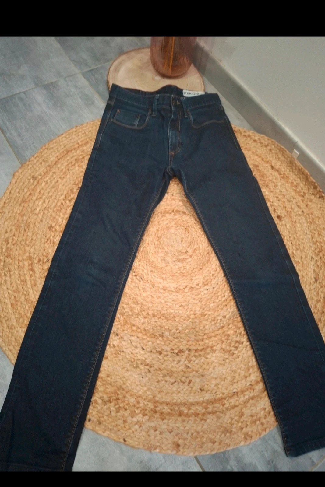Jean homme Straight bleu brut coupe droite W29 L34 – Jules – taille W29 | FR 38 2