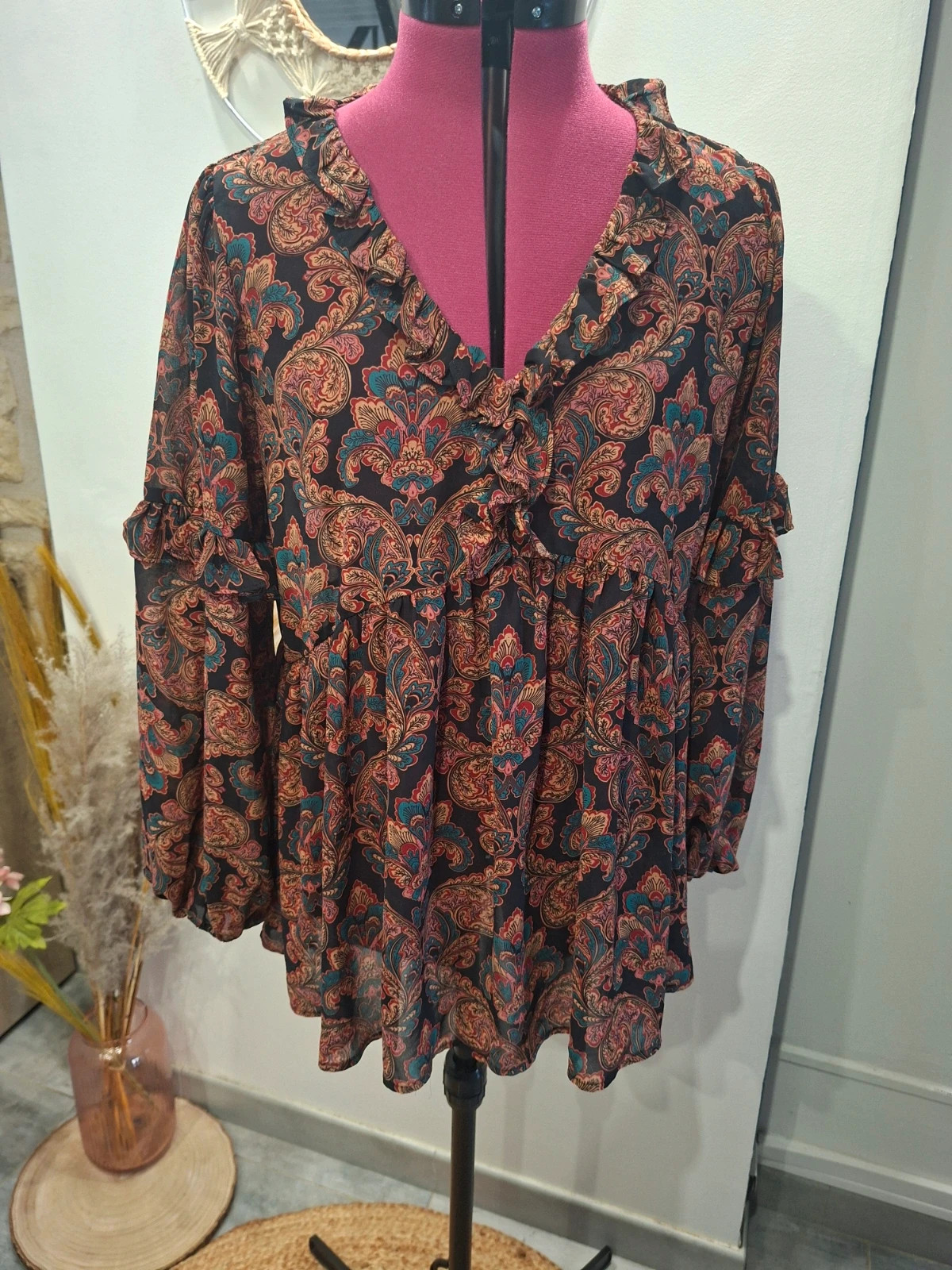 Blouse Molly Bracken XL imprimé cachemire bohème