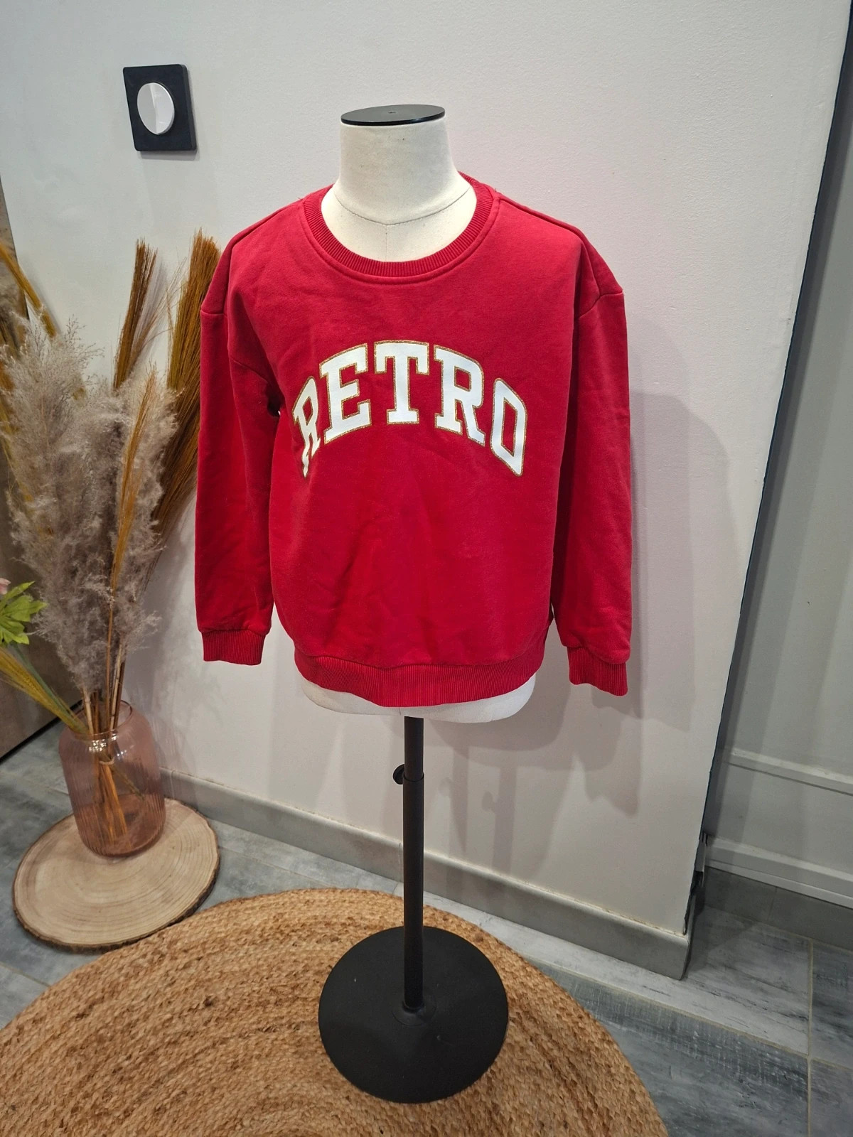 Sweat rouge Only « RETRO » fille 7-8 ans
