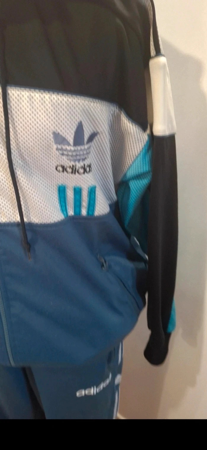 Survêtement Adidas vintage 174 cm bleu noir blanc – adidas – taille L 2