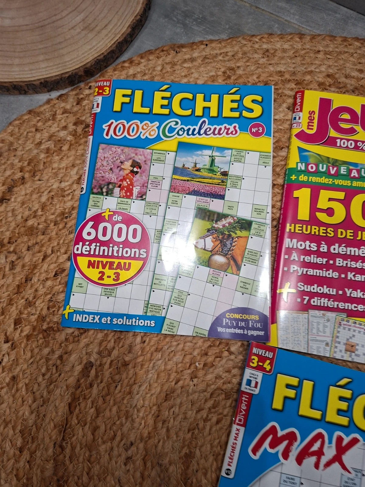 Lot 4 magazines jeux – Fléchés, Fléchés Max, Mes Jeux & Démêle Mots 2