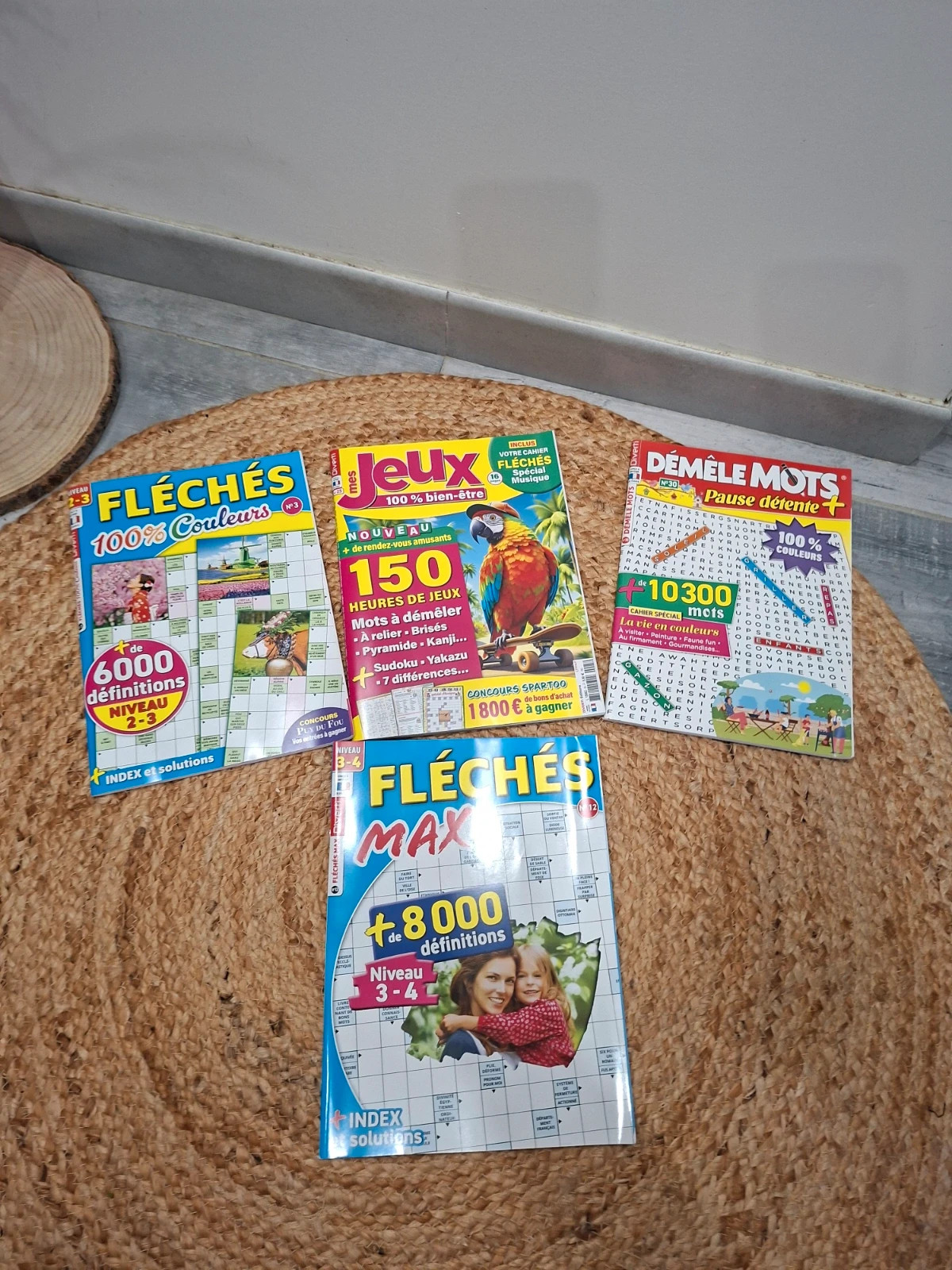 Lot 4 magazines jeux – Fléchés, Fléchés Max, Mes Jeux & Démêle Mots