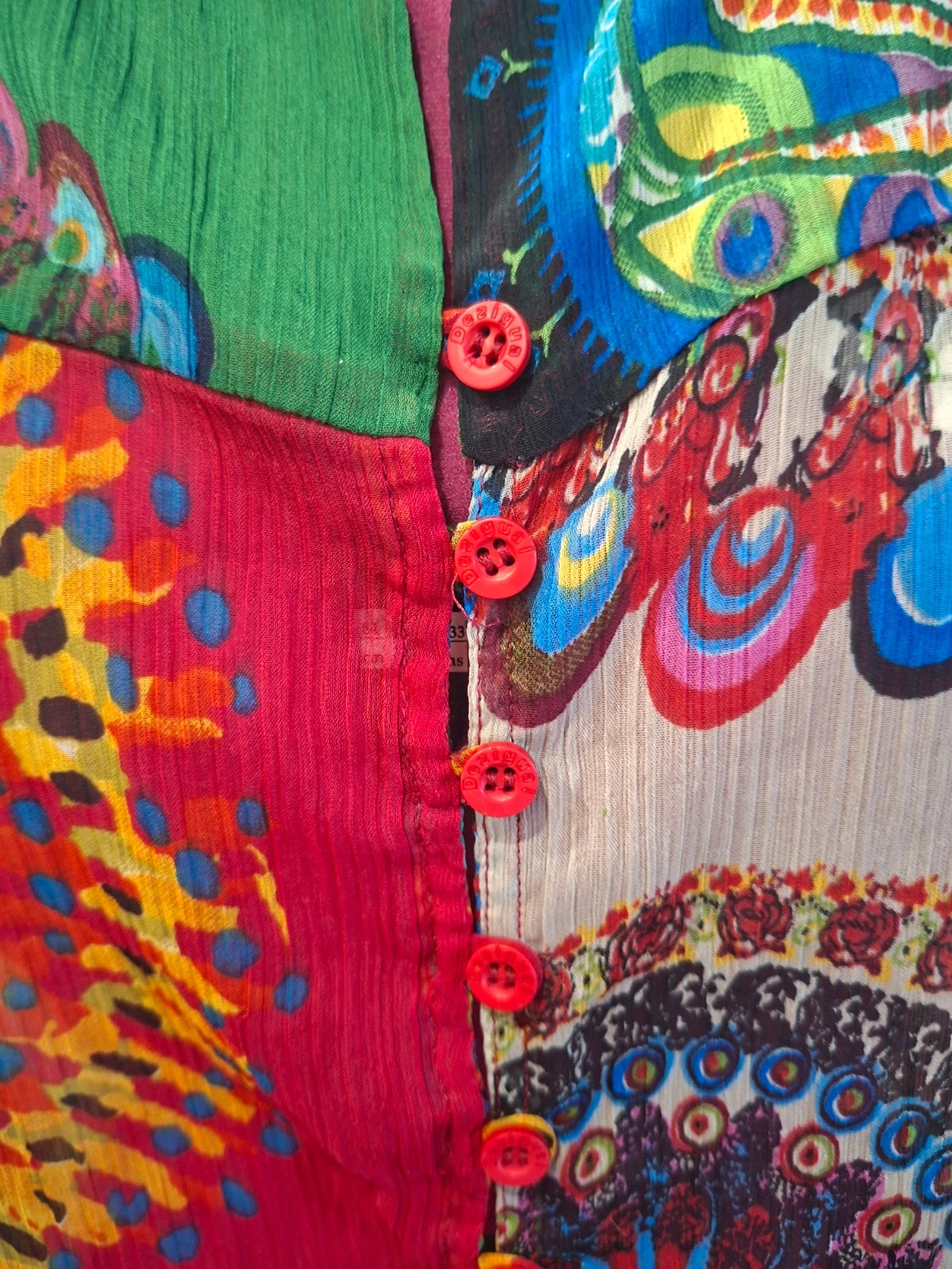 Blouse Desigual L multicolore imprimé patchwork – Desigual – taille L / 40 / 12 2