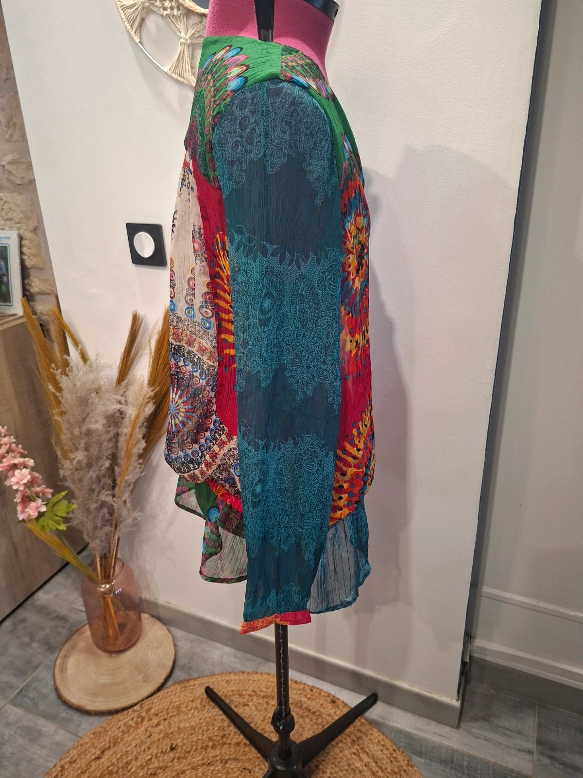 Blouse Desigual L multicolore imprimé patchwork – Desigual – taille L / 40 / 12 4
