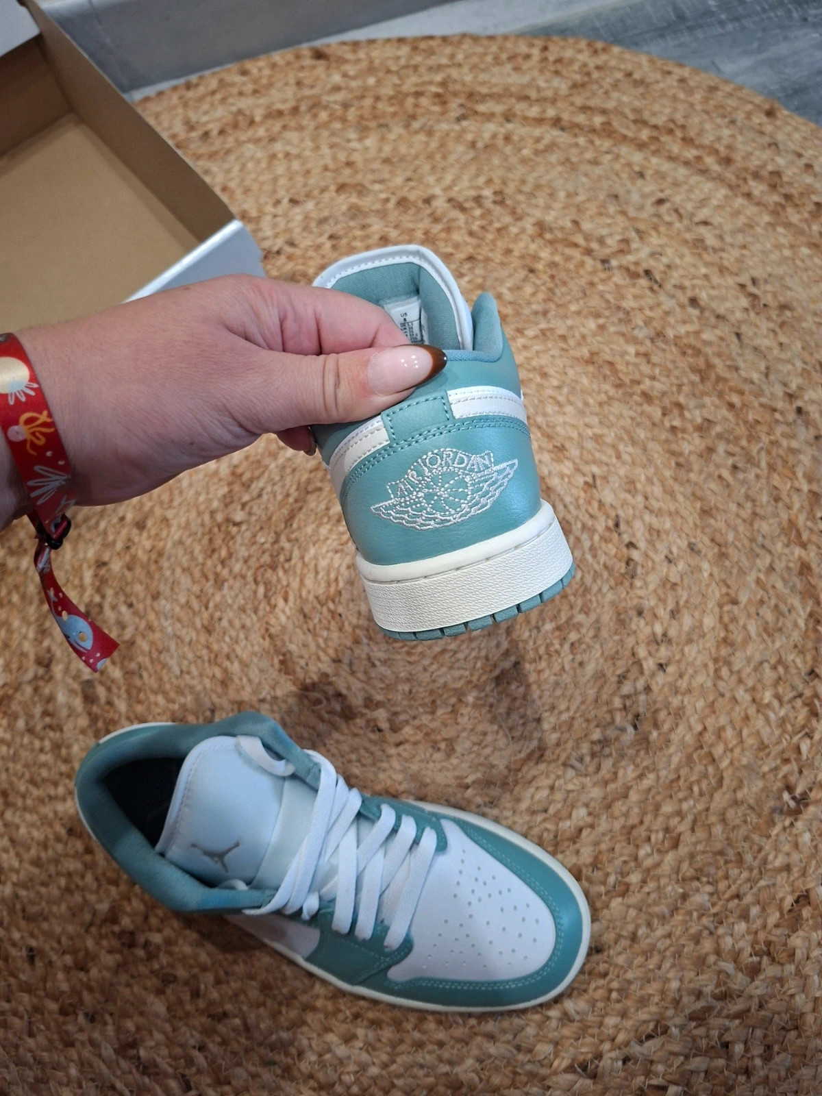 Nike Air Jordan 1 Low – Vert d’eau & blanc – T.39 – Jordan – taille 39 4