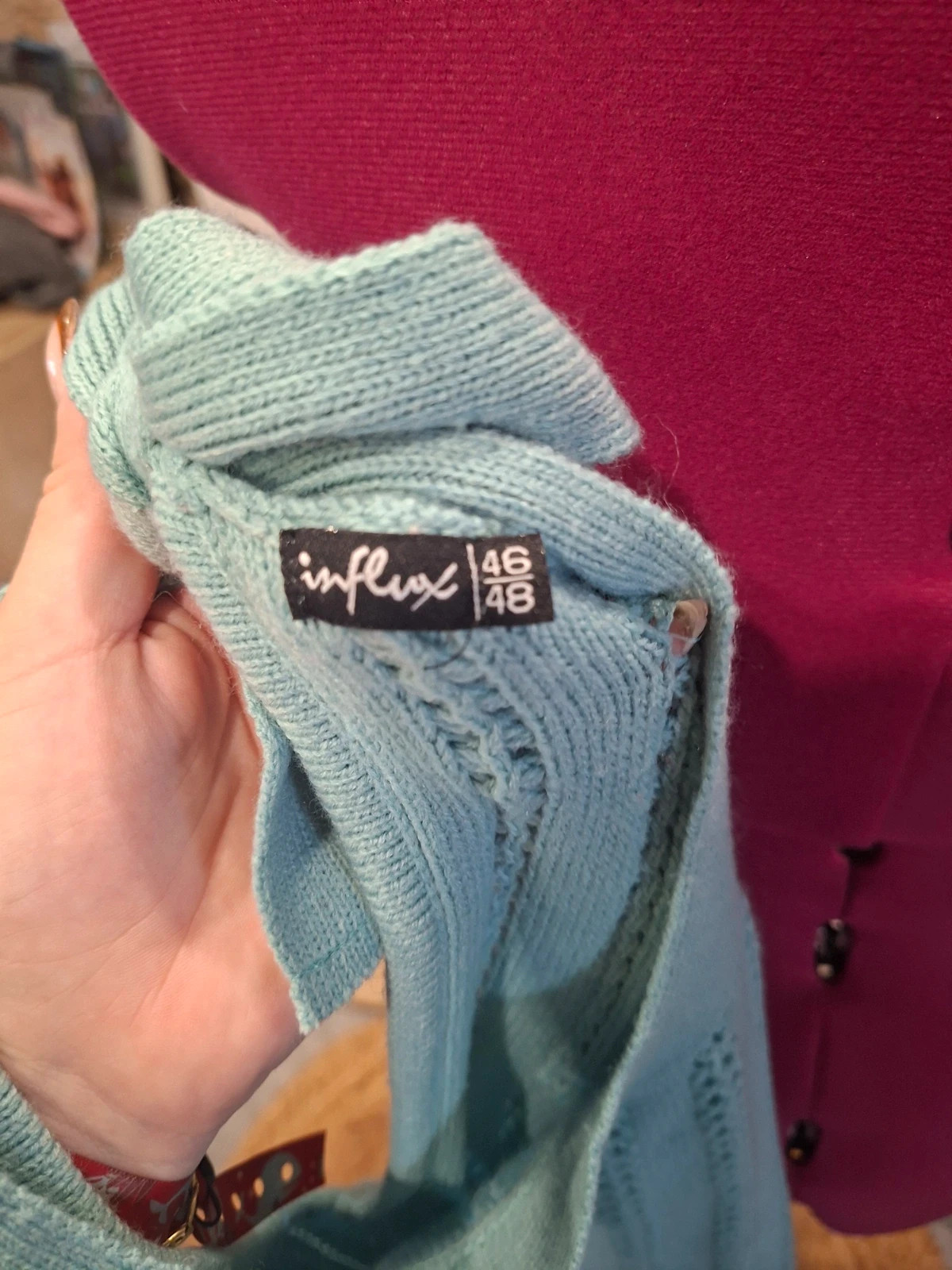 Pull Influx femme 46/48 bleu pastel ajouré – Influx – taille XXXL / 46 / 18 5