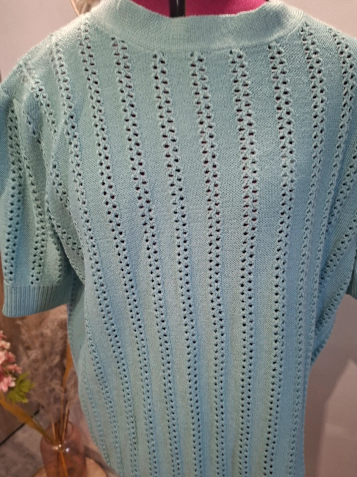 Pull Influx femme 46/48 bleu pastel ajouré – Influx – taille XXXL / 46 / 18 2