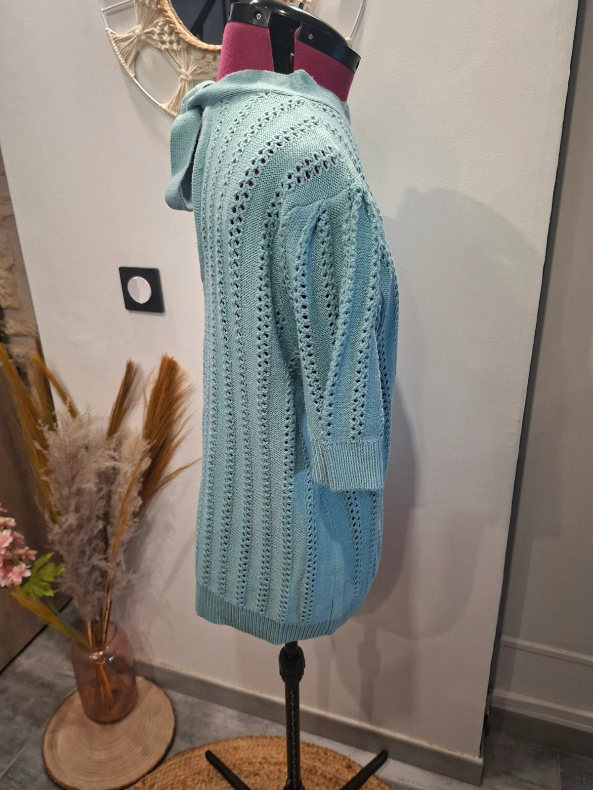 Pull Influx femme 46/48 bleu pastel ajouré – Influx – taille XXXL / 46 / 18 3