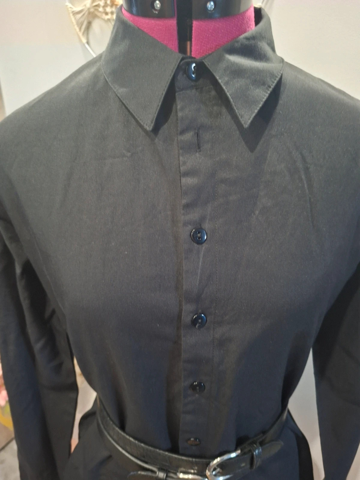Robe-chemise noire ALIA – Taille 44 – Alia – taille XXL / 44 / 16 2