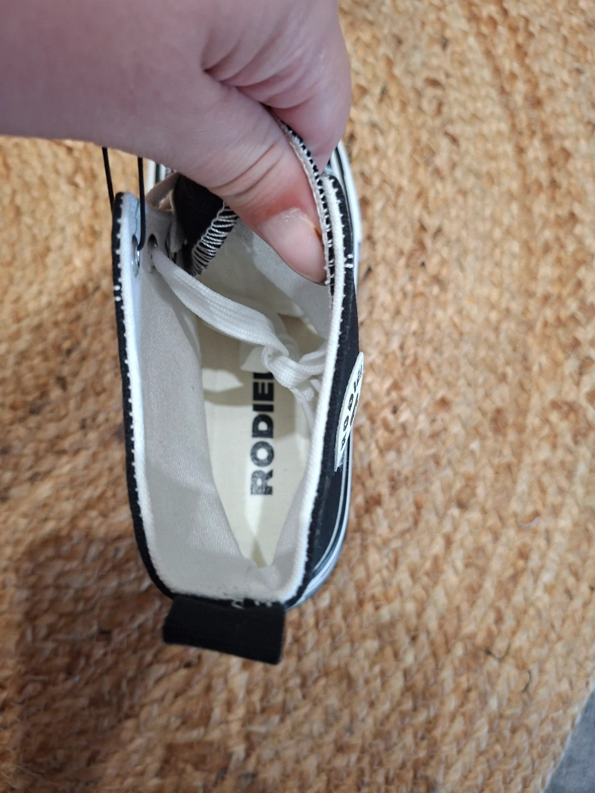 Rodier Paris baskets montantes femme 38,5 noir blanc neuves – Rodier – taille 38.5 5