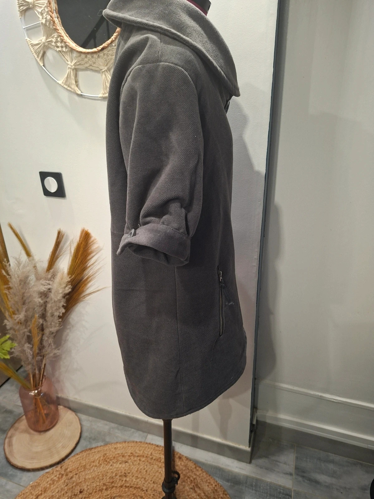 Veste femme grise à capuche Miss You Design T.M – manches courtes – miss you design – taille M / 38 / 10 3