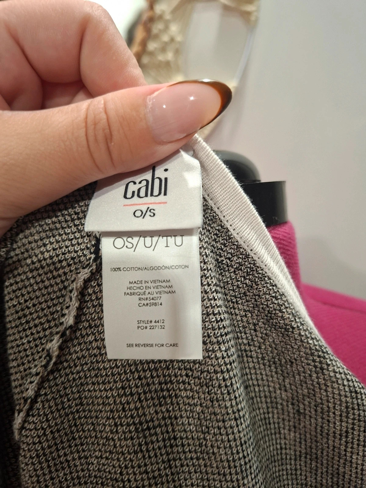 Gilet Cabi noir et blanc à motif – 100 % coton – Taille unique – CAbi – taille Taille unique 4