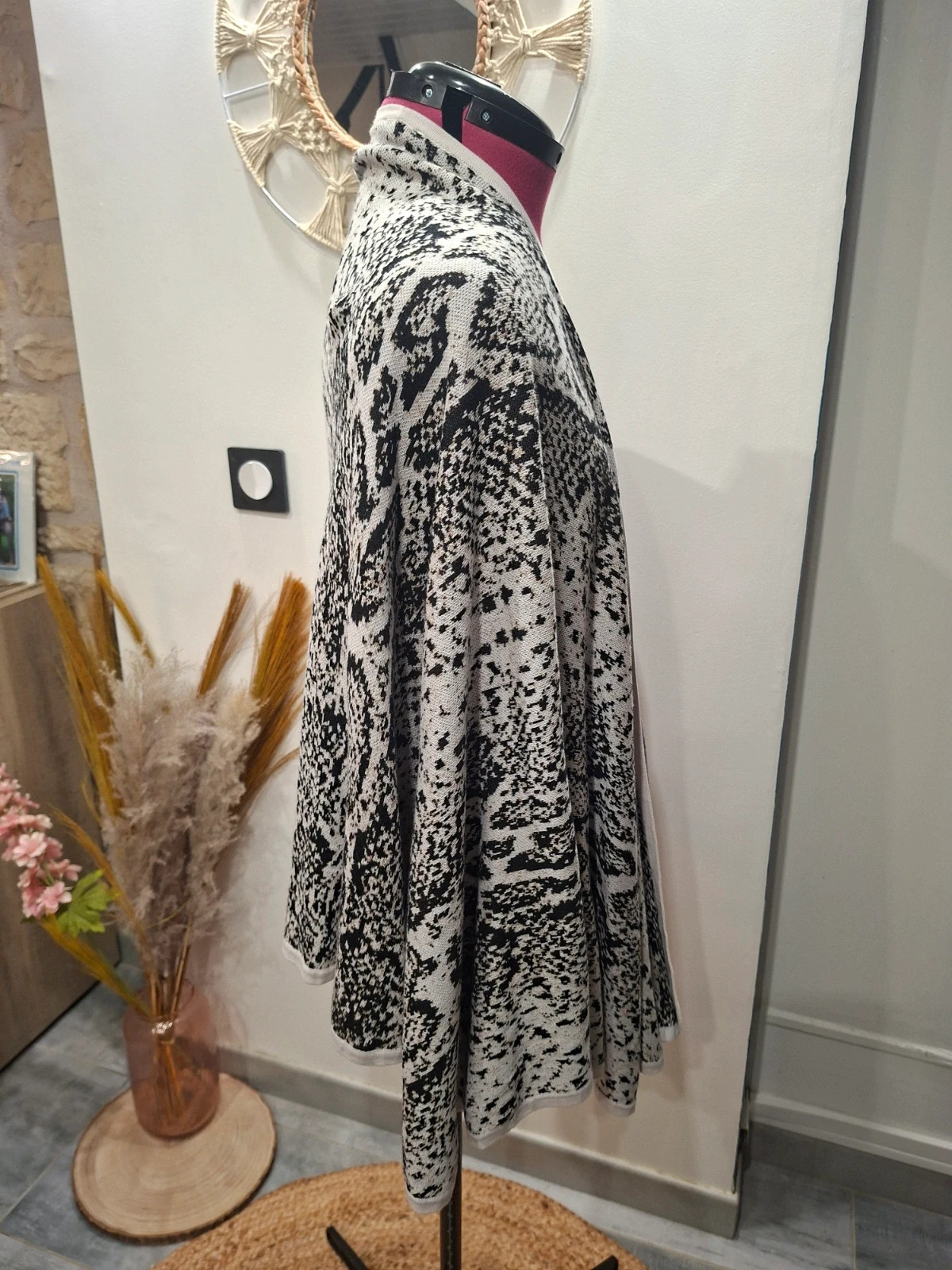 Gilet Cabi noir et blanc à motif – 100 % coton – Taille unique – CAbi – taille Taille unique 2