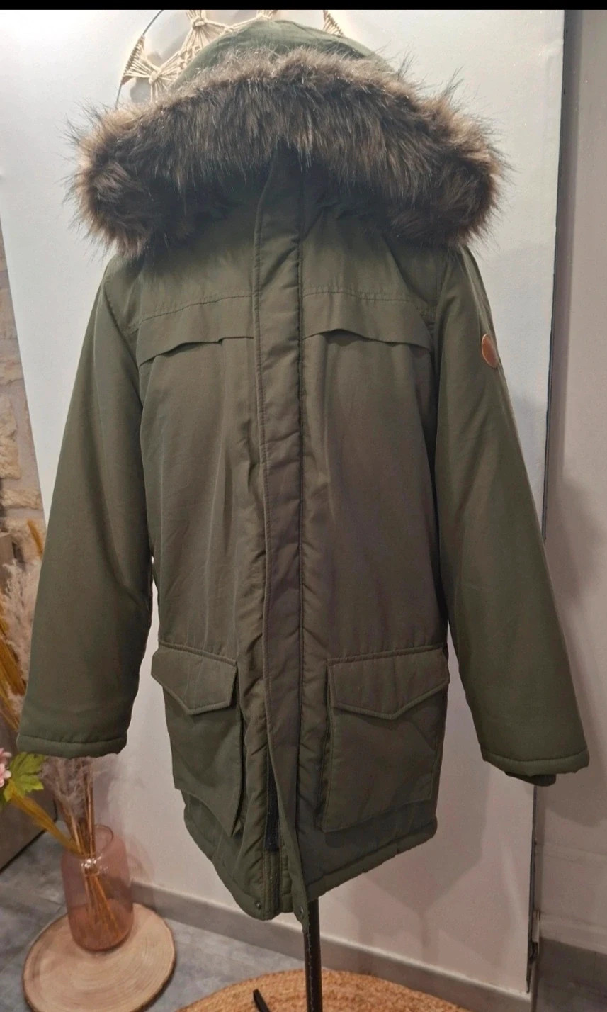 Parka enfant kaki Name It à capuche fourrure – 14 ans – Name It – taille 14 ans / 164 cm 2