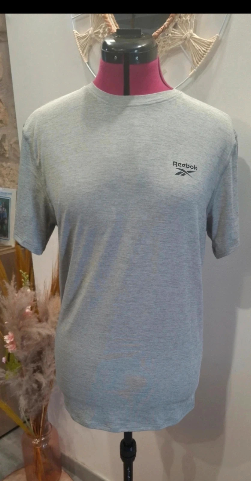 T-shirt Reebok homme gris chiné taille M