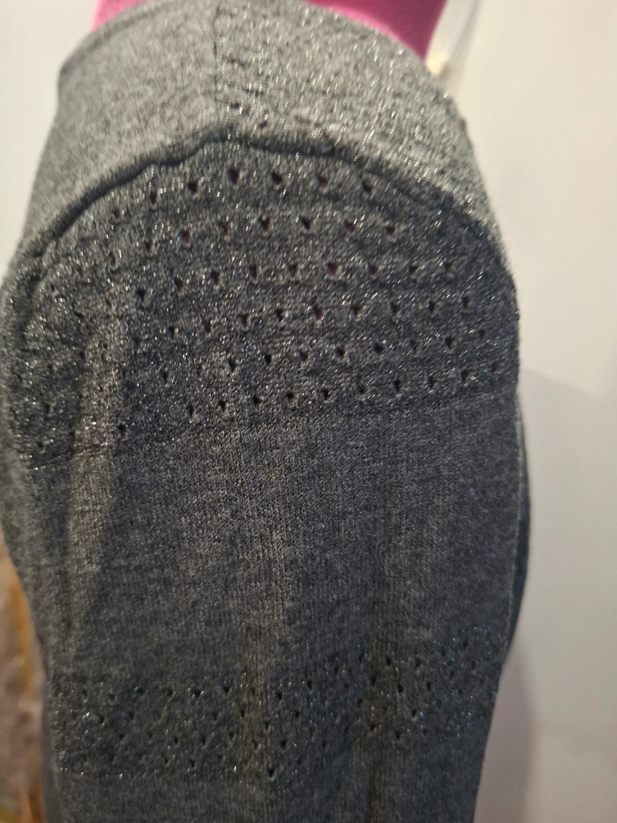 Pull NAF NAF femme gris anthracite taille M – col V ajouré – Naf Naf – taille M / 38 / 10 3