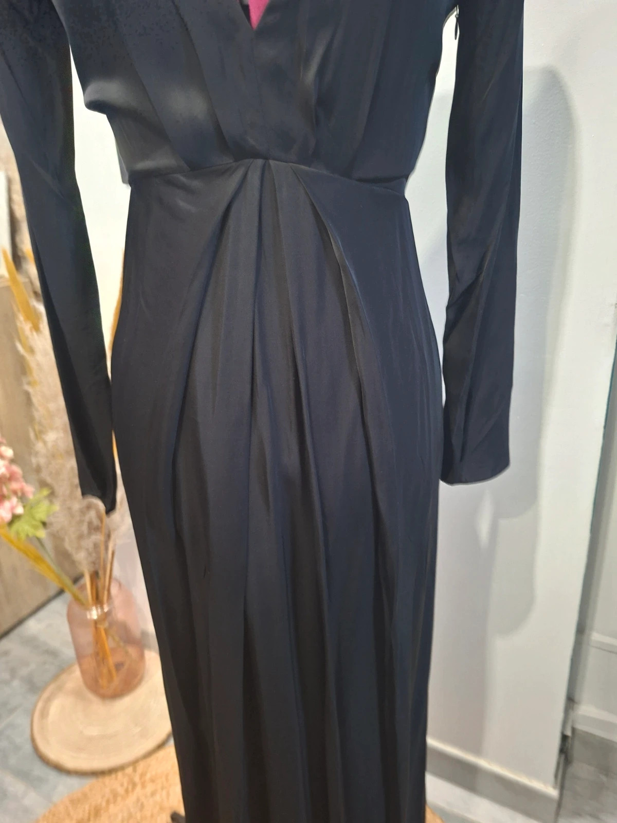 Robe longue noire The Kooples taille 0 – cache-cœur – 100% viscose – The Kooples – taille XS / 34 / 6 2