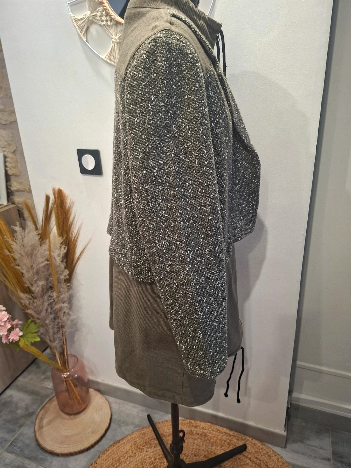 Veste manteau Miss by Captain Tortue taille 46 – kaki & gris chiné – Captain Tortue – taille XXXL / 46 / 18 4