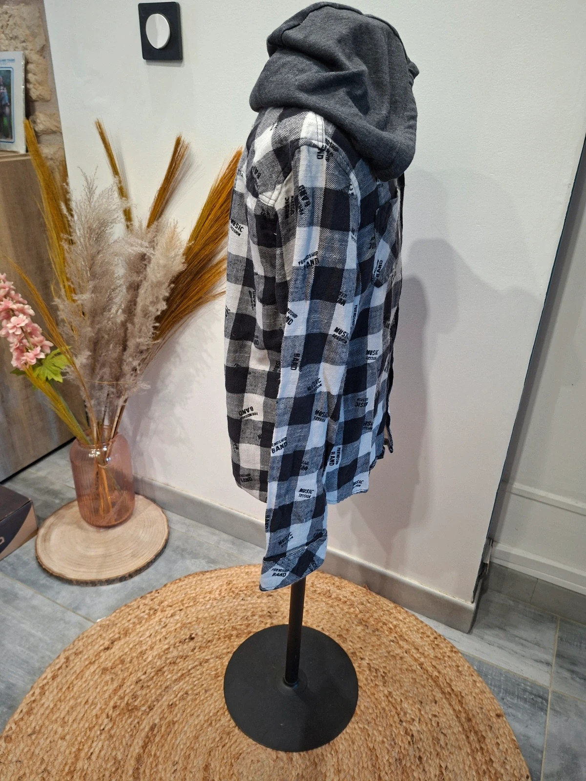 Chemise à carreaux à capuche garçon 10 ans – Orchestra – Orchestra – taille 10 ans / 140 cm 3