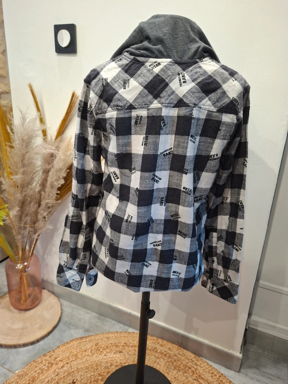 Chemise à carreaux à capuche garçon 10 ans – Orchestra – Orchestra – taille 10 ans / 140 cm 4