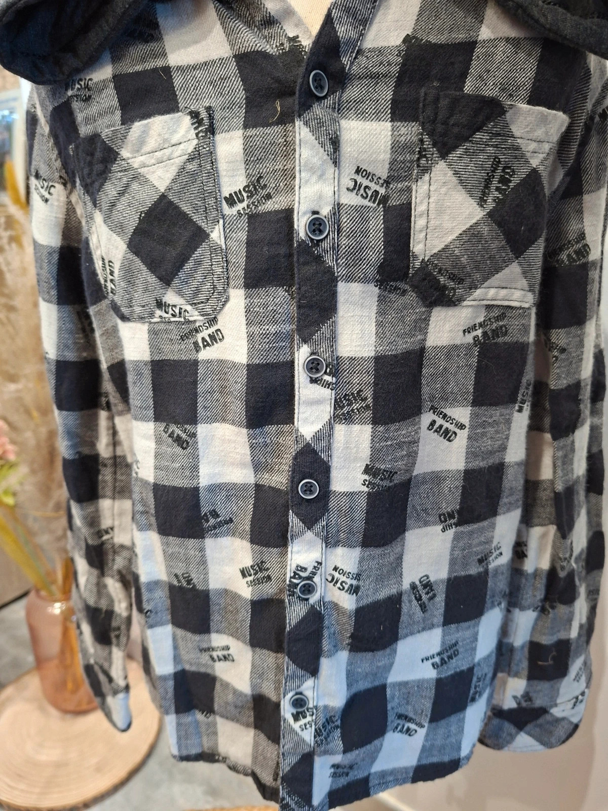Chemise à carreaux à capuche garçon 10 ans – Orchestra – Orchestra – taille 10 ans / 140 cm 2