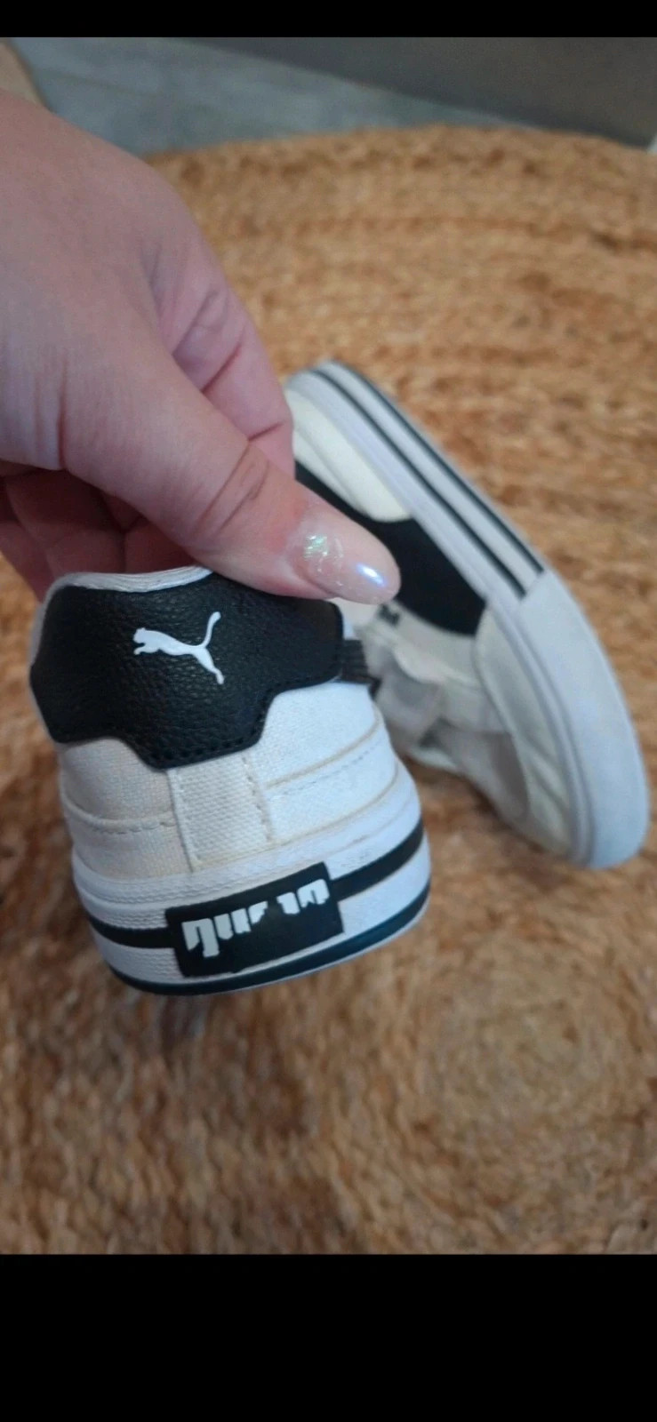 Baskets Puma blanches à scratch – pointure 32 – Puma – taille EU 32 3