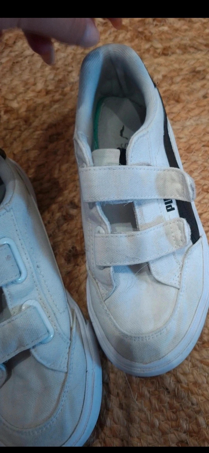 Baskets Puma blanches à scratch – pointure 32 – Puma – taille EU 32 5