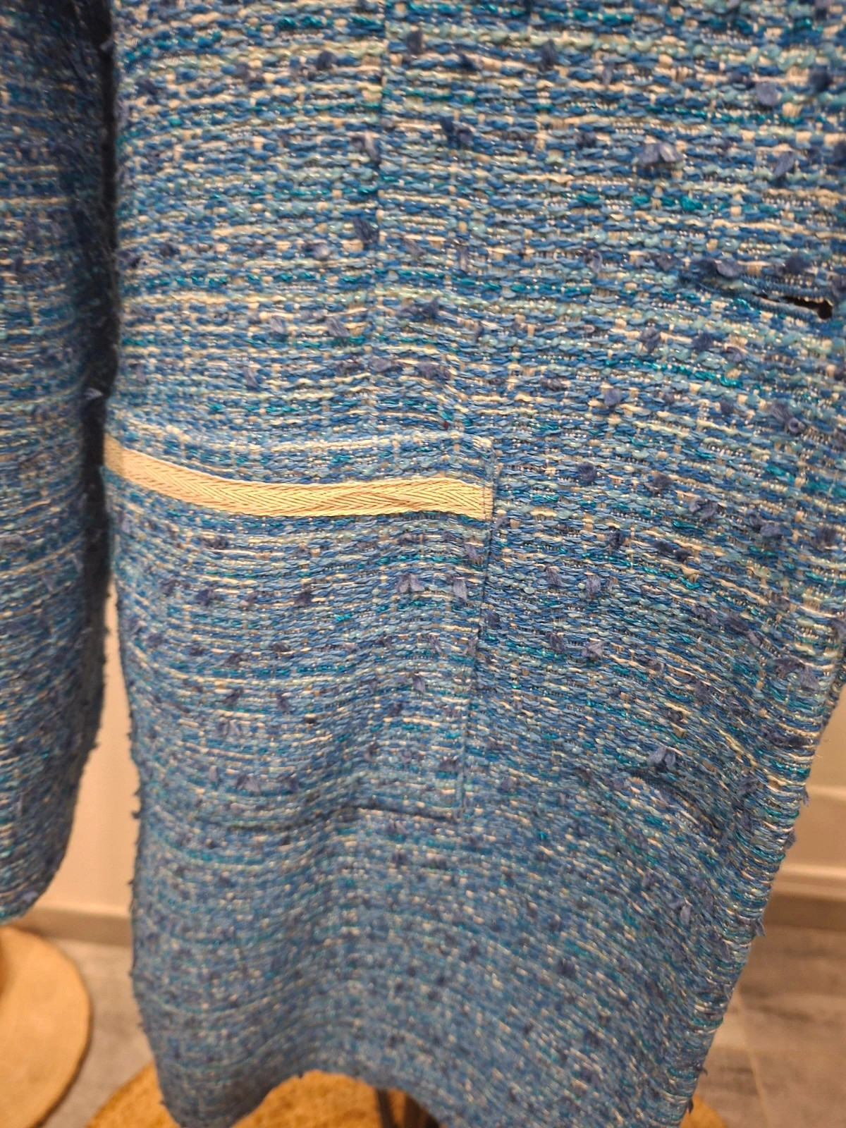 Manteau veste Lidia Cardinale bleu chiné taille 42 neuf – lidia cardinale – taille L / 40 / 12 4
