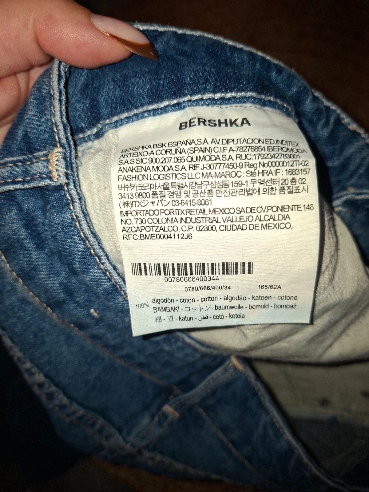 Jupe longue en jean Bershka – taille 34 – Bershka – taille XS / 34 / 6 5