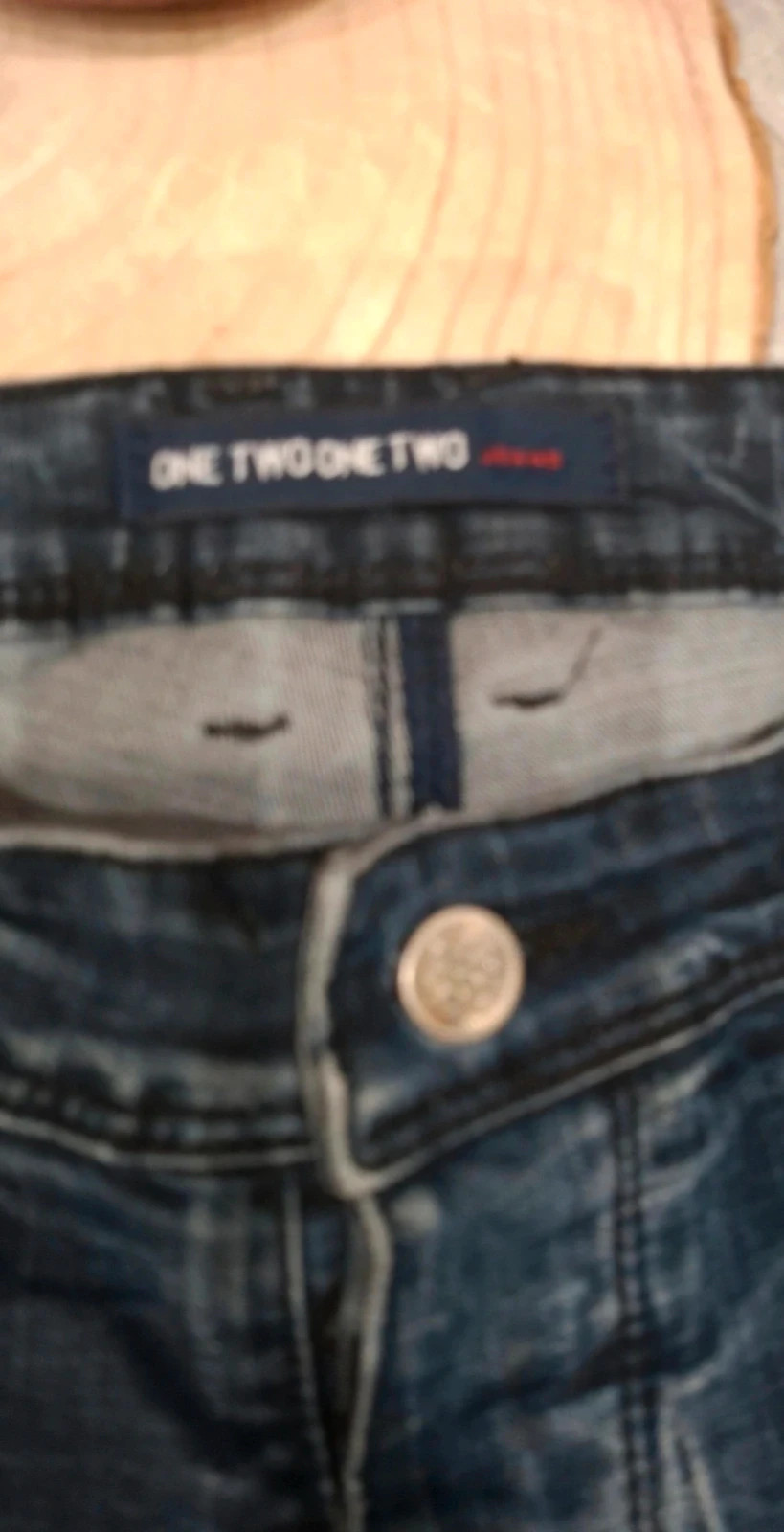 Jean homme One Two Jeans taille 34 – bleu foncé effet délavé – One two One two – taille W34 | FR 44 5