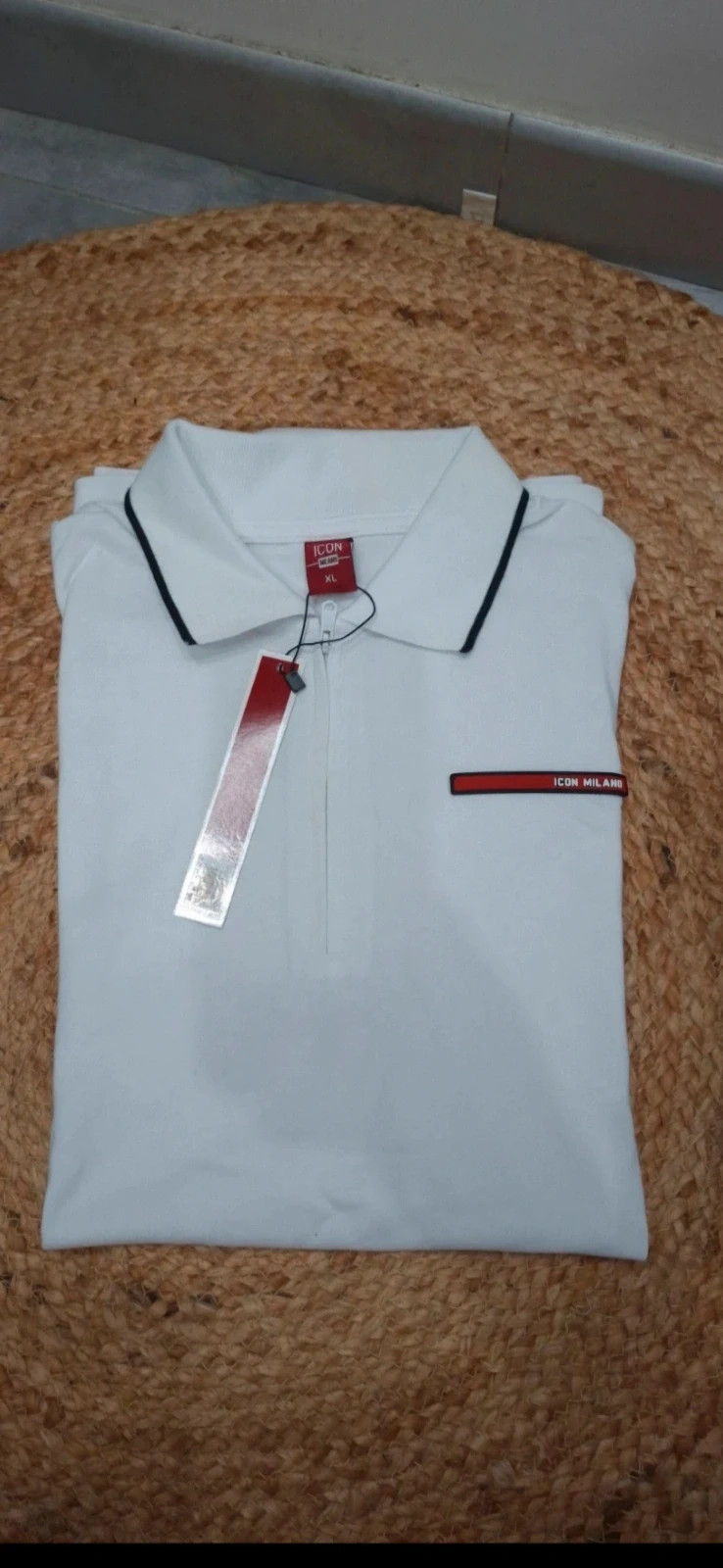Polo Icon Milano blanc – neuf avec étiquette – taille XL