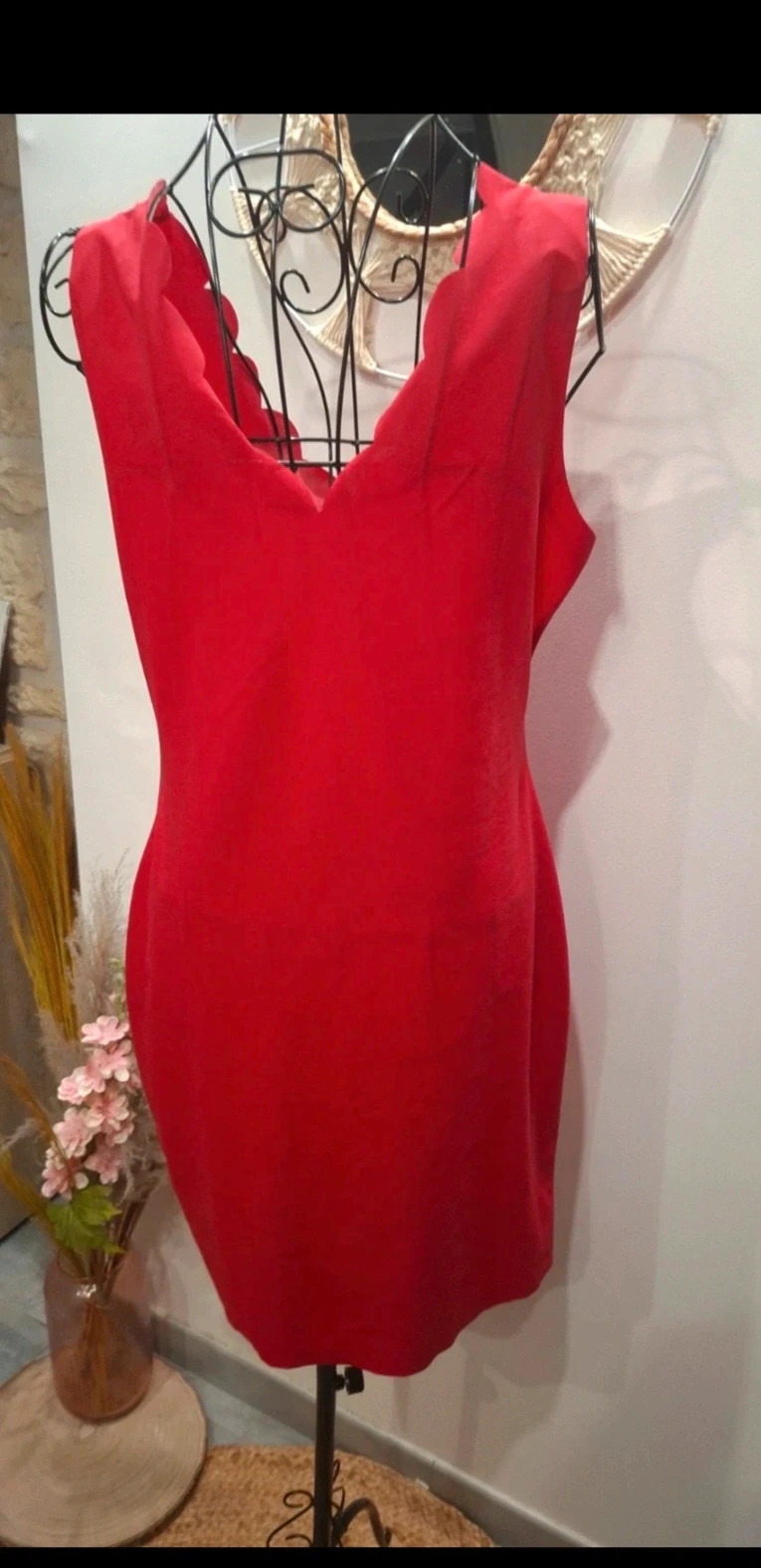 Robe rouge élégante à volants – Shein – T. L 40/42 – Shein – taille L / 40 / 12 3
