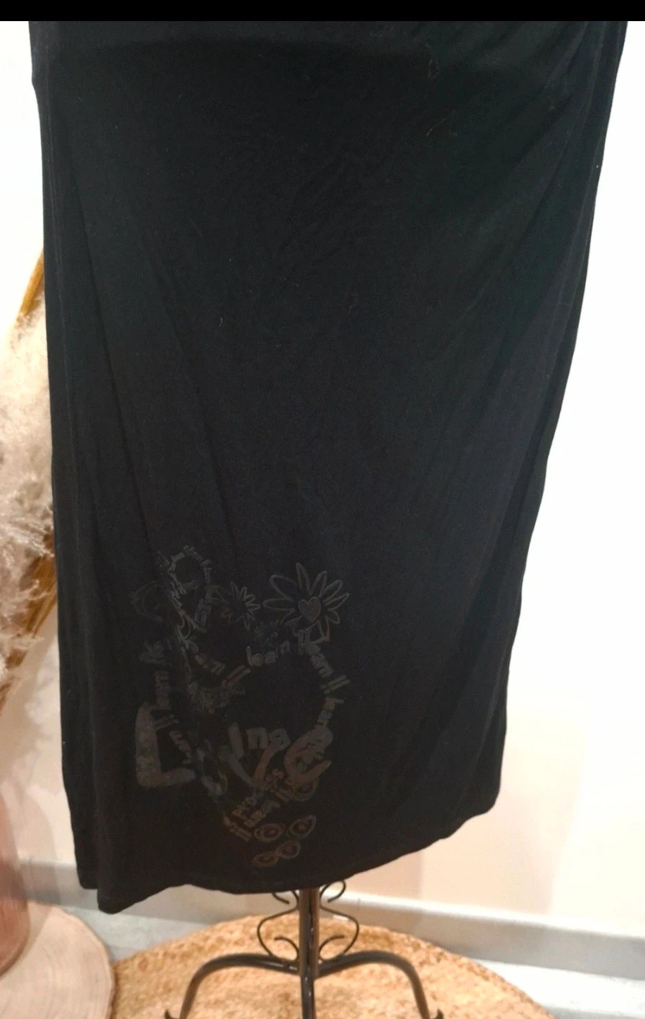 Robe Desigual noire avec foulard imprimé – taille M – Desigual – taille M / 38 / 10 3