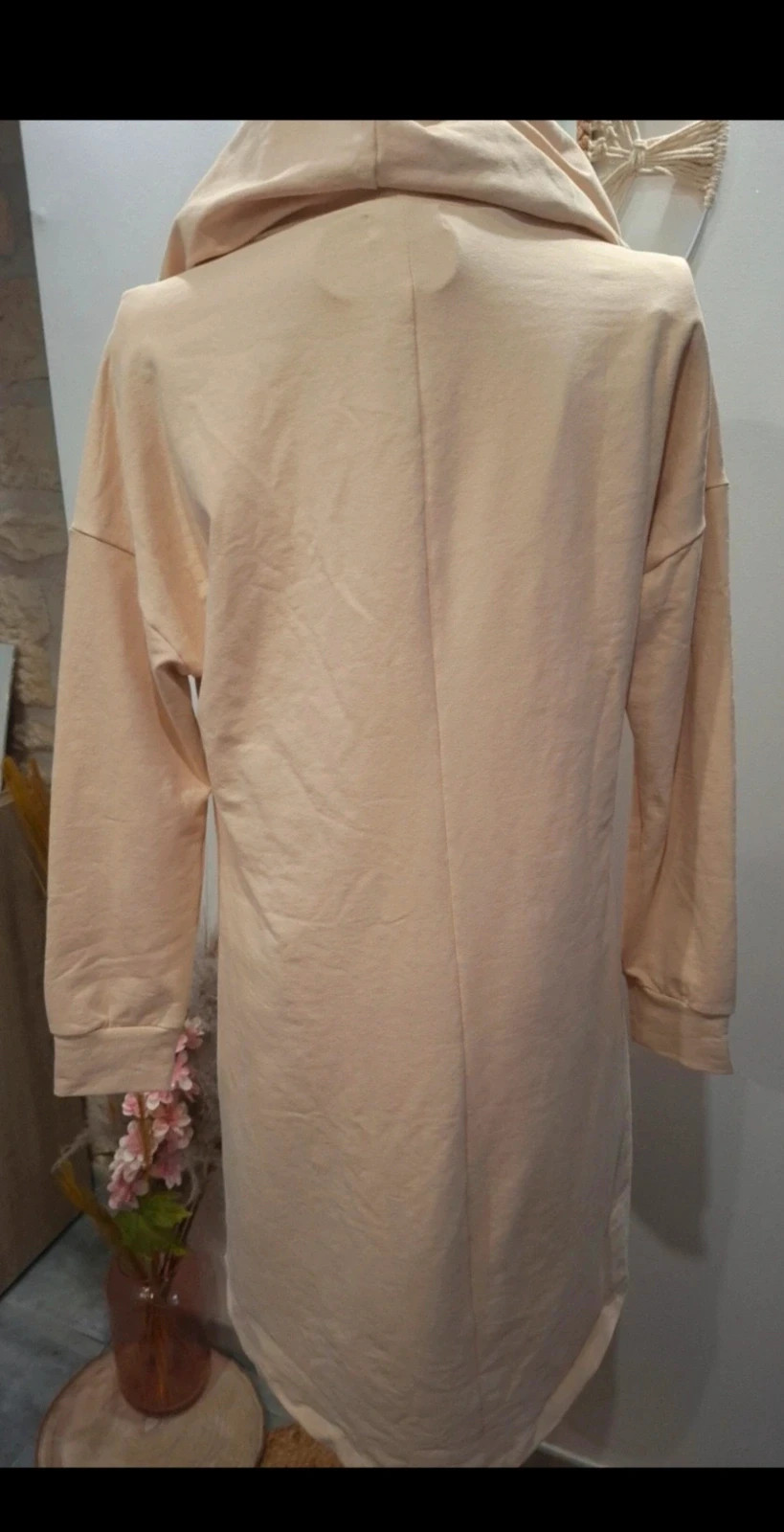 sweat à capuche long Numoco beige – taille M – Numoco – taille M / 38 / 10 5