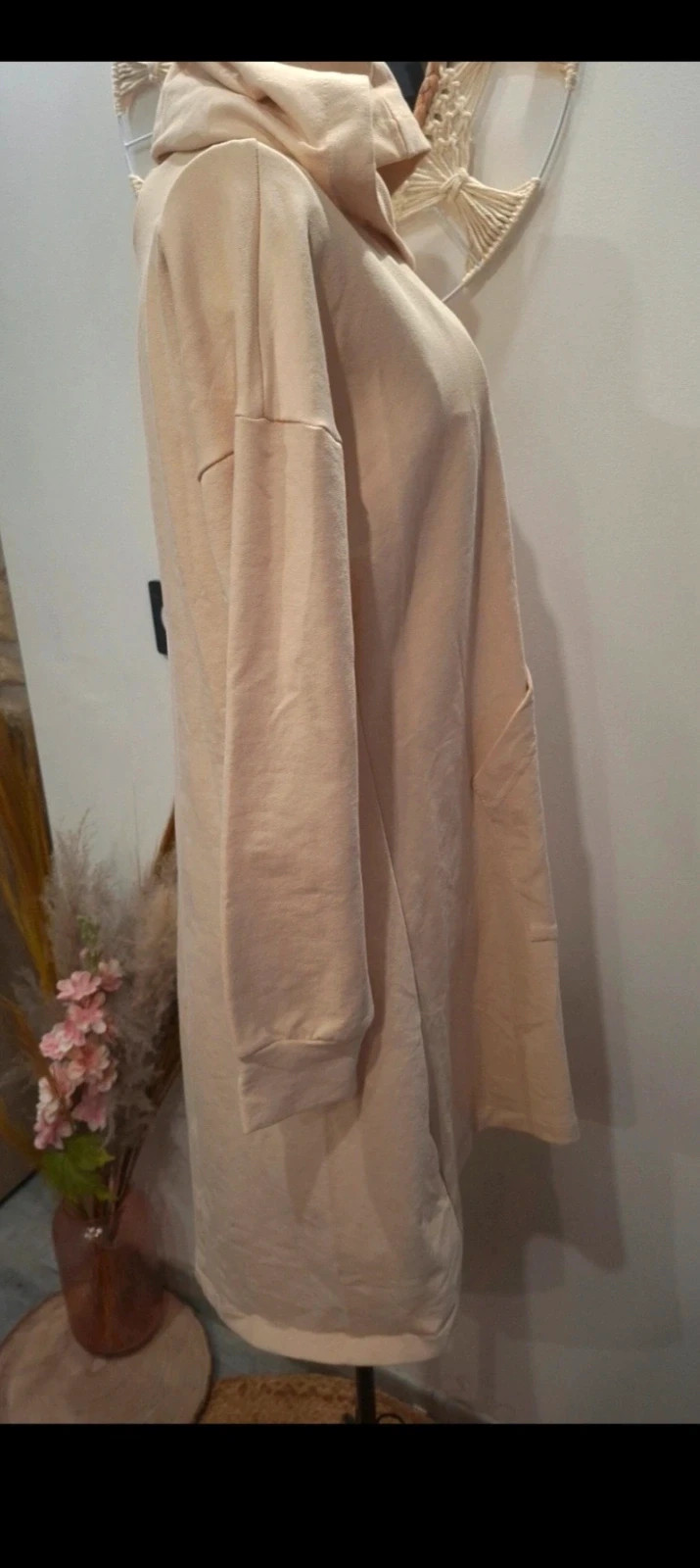 sweat à capuche long Numoco beige – taille M – Numoco – taille M / 38 / 10 4