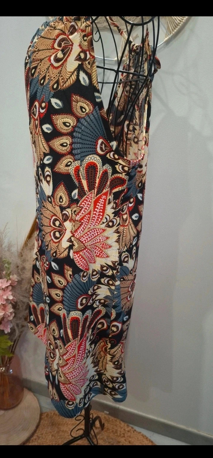 Robe imprimée plumes de paon – taille M – taille M / 38 / 10 3