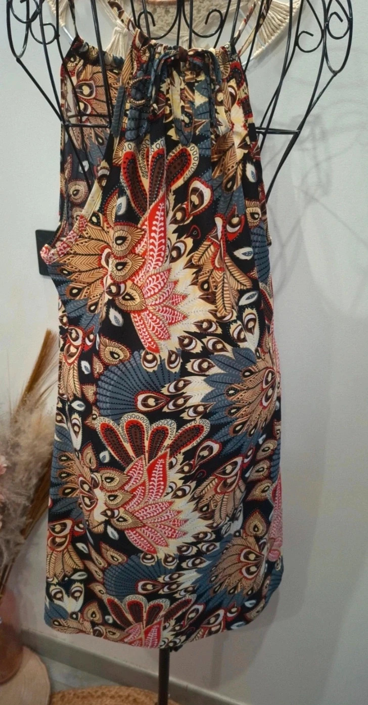 Robe imprimée plumes de paon – taille M – taille M / 38 / 10 4
