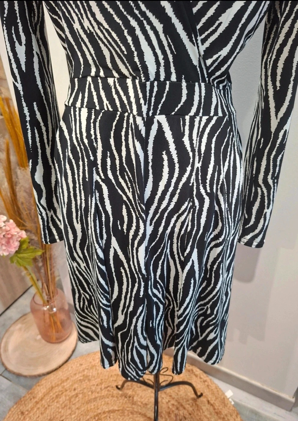 Robe Morgan noire et blanche motif zèbre taille 36 – Morgan – taille S / 36 / 8 3