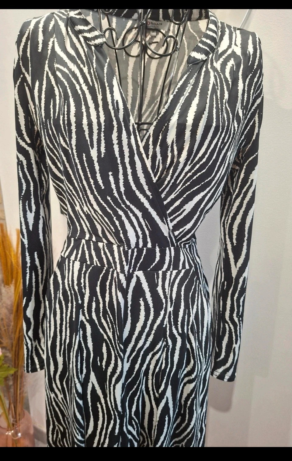 Robe Morgan noire et blanche motif zèbre taille 36 – Morgan – taille S / 36 / 8 2