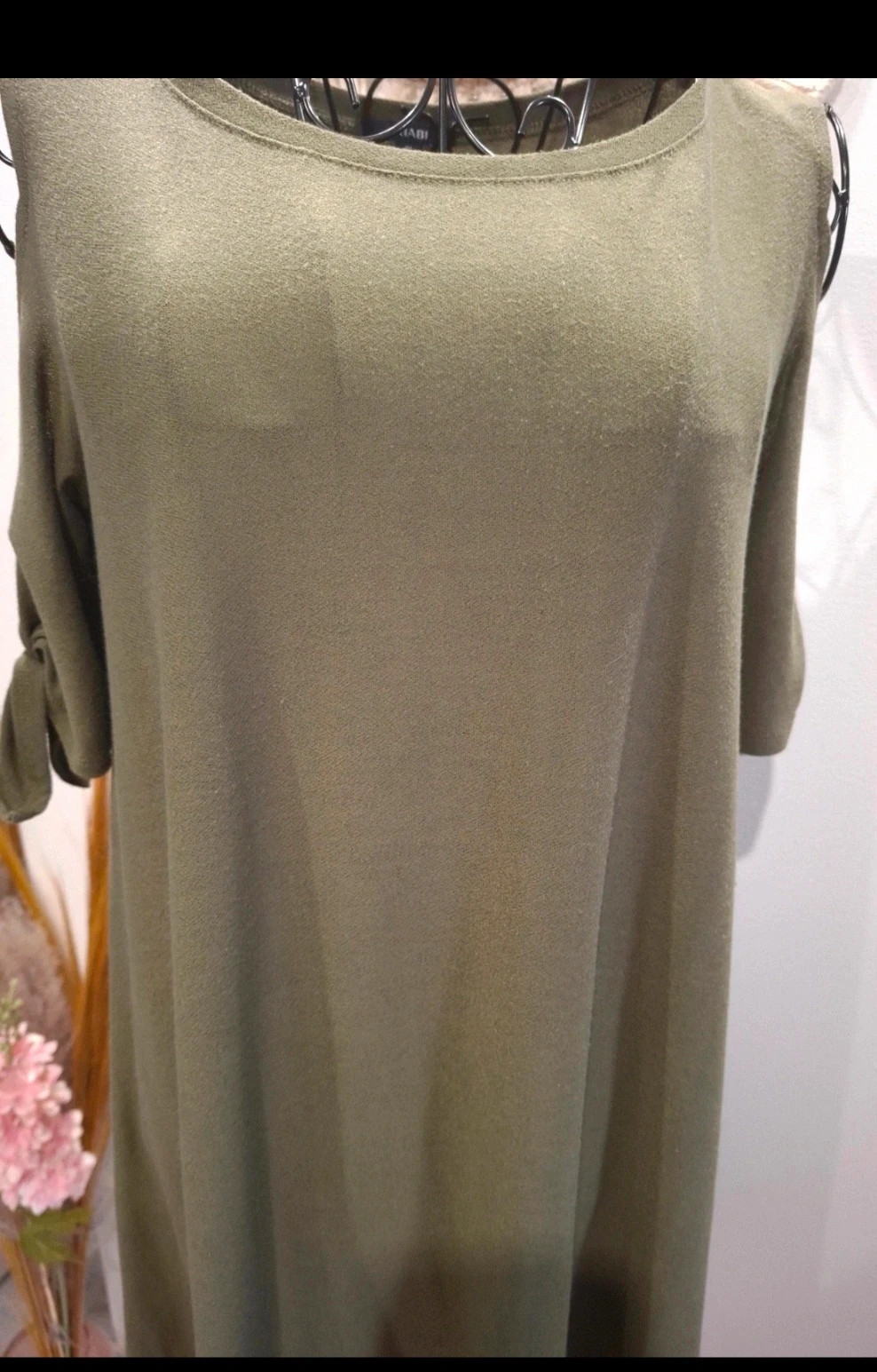 Robe kaki Kiabi avec liens aux manches – taille M – Kiabi – taille M / 38 / 10 2