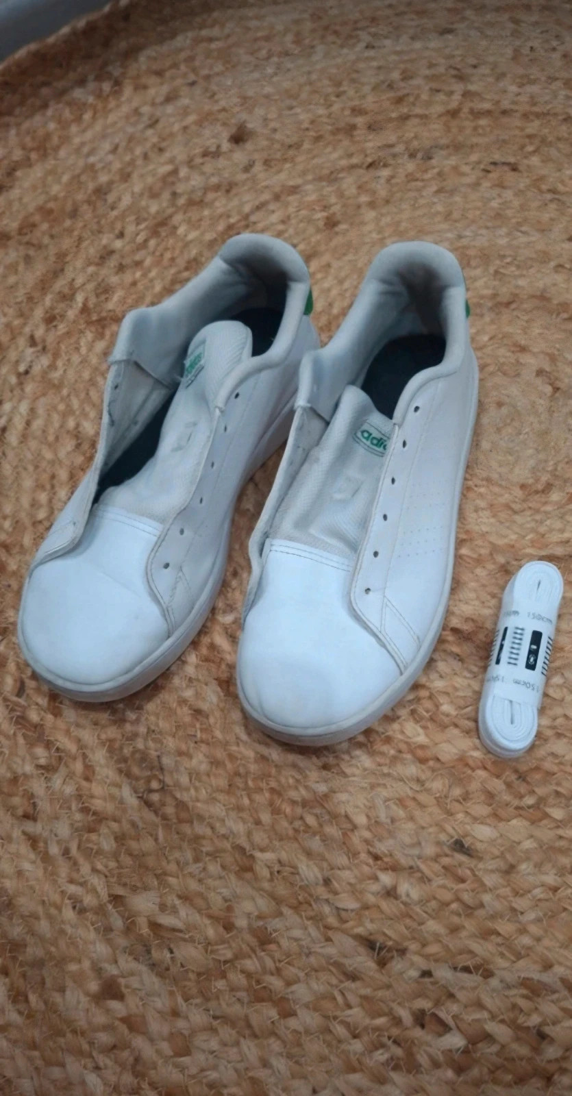 Adidas baskets blanches et vertes – taille 36 – adidas – taille 36