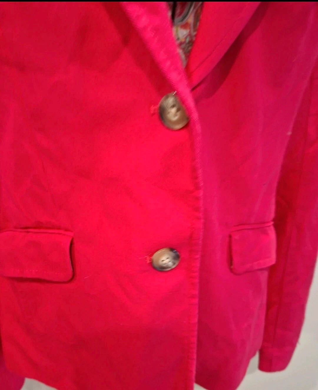 blazer Tommy Hilfiger rouge – taille 8 / 40 – motif cachemire – Tommy Hilfiger – taille L / 40 / 12 2