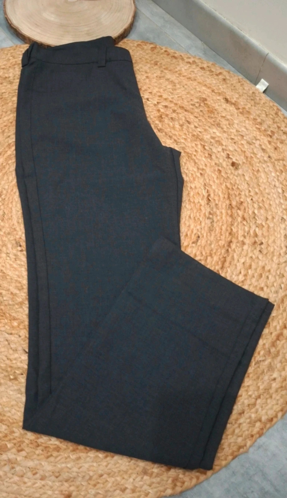 Pantalon Devred homme noir taille 44 coupe droite en laine extensible
