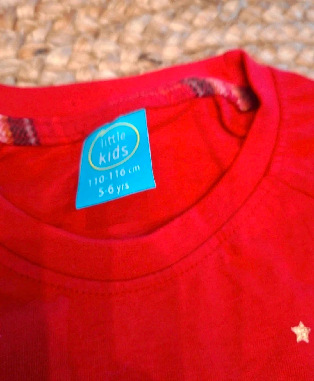 Pyjama fille Noël 5/6 ans 110/116 cm rouge carreaux – Little Kids – taille 5 ans / 110 cm 3