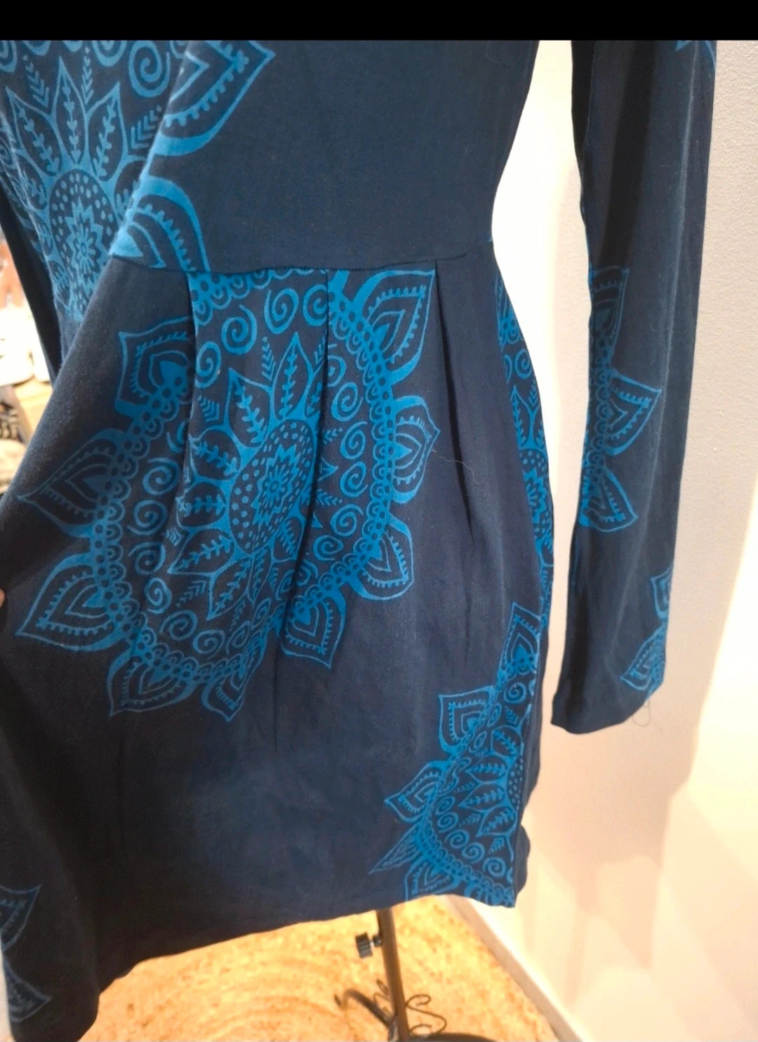 Robe évasée bleu marine à motifs mandala – Aller Simplement – T.S – Aller Simplement – taille S / 36 / 8 3