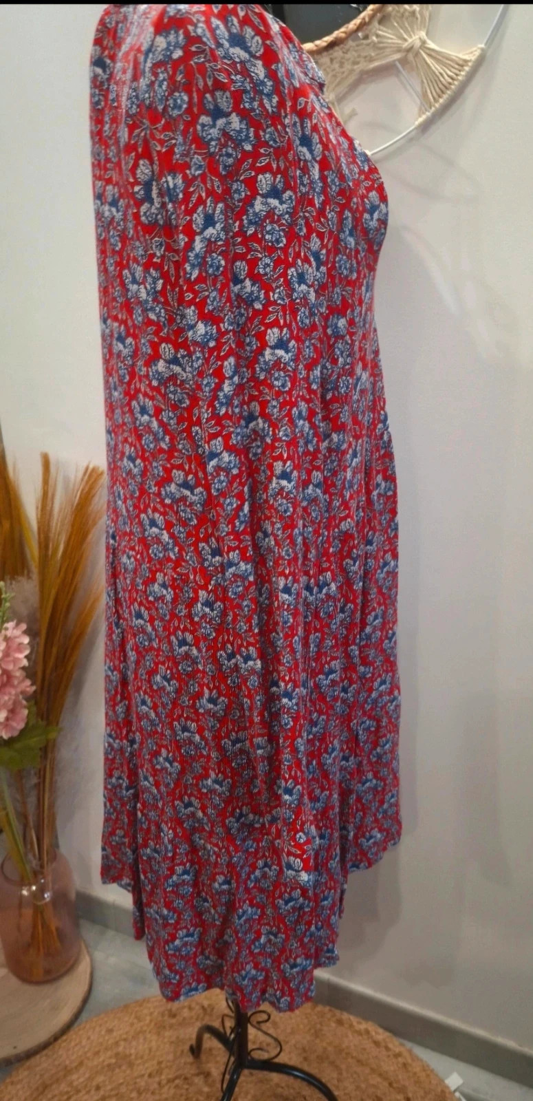 Robe fleurie Caroll rouge et bleu – taille L – Caroll – taille L / 40 / 12 4
