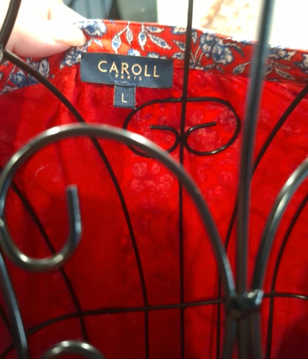 Robe fleurie Caroll rouge et bleu – taille L – Caroll – taille L / 40 / 12 3