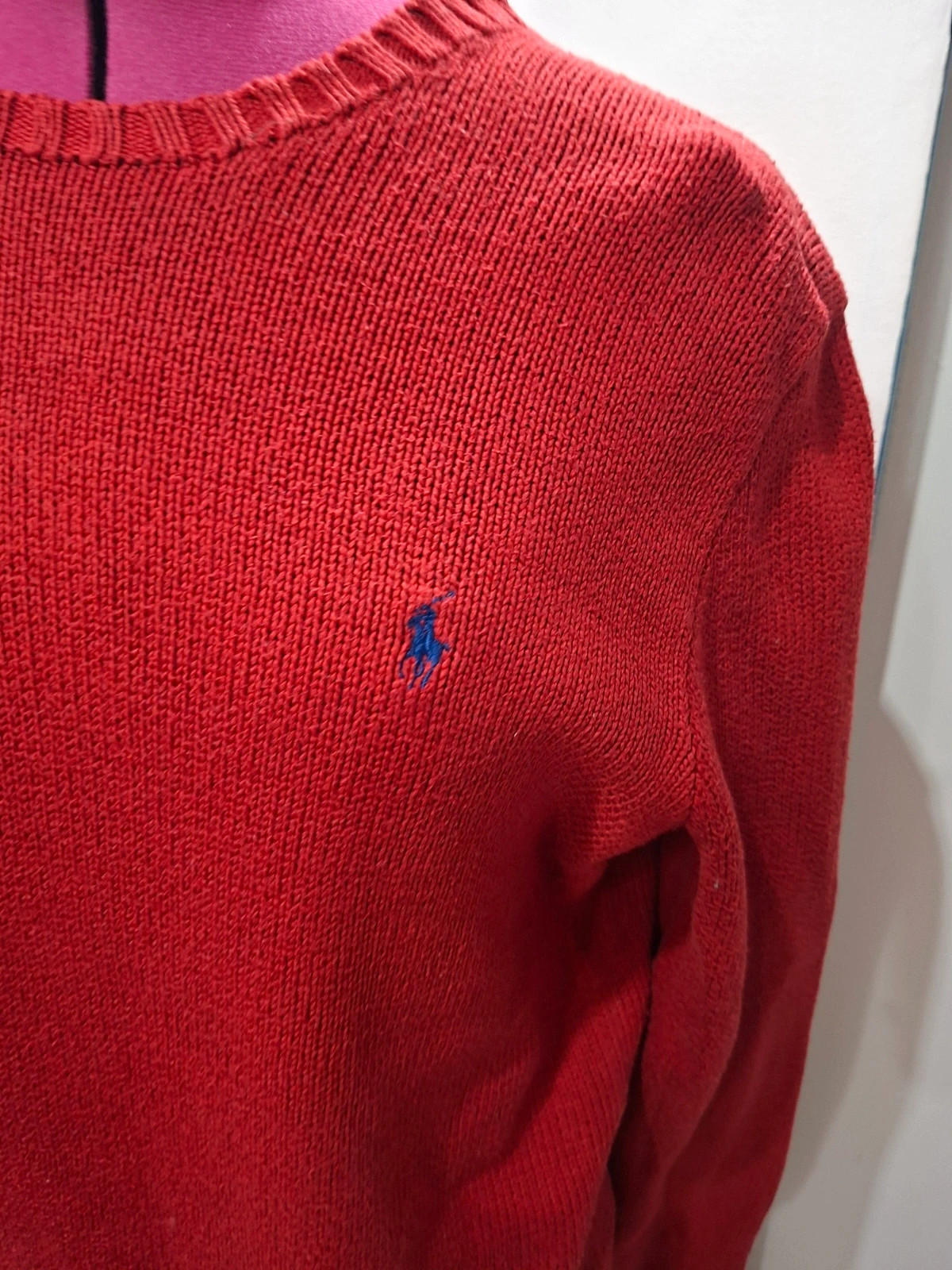 Polo Ralph Lauren – pull rouge 100 % coton – taille M – Polo Ralph Lauren – taille M 2