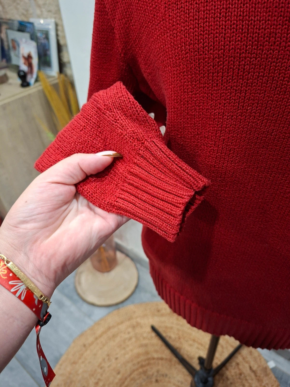 Polo Ralph Lauren – pull rouge 100 % coton – taille M – Polo Ralph Lauren – taille M 5